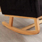 Sedia a dondolo reclinabile con schienale alto e tasche laterali, Grigio/Nero/Rosa/Verde/Avorio, 1 posto