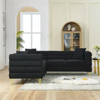 81.5  Oversized 5-Seater L-Shaped Sectional Corner Sofa w/ 3 Cushions