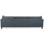 Divano componibile moderno a 3 posti in tessuto beige/grigio scuro con pouf