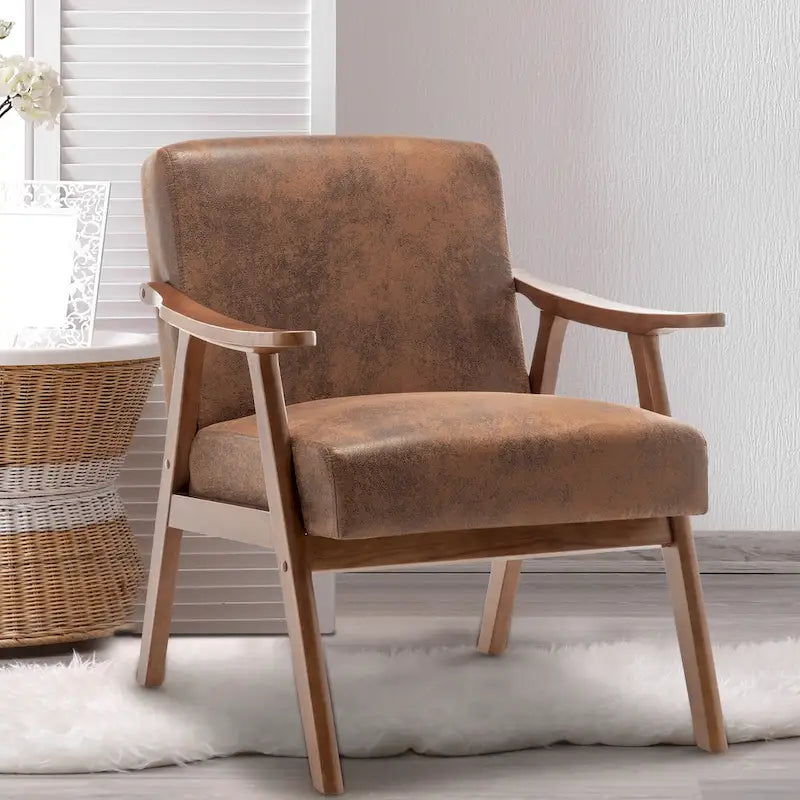 Poltrona di design di metà secolo grigio/marrone/cammello chiaro, a sedile singolo, con cuscino in velluto