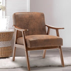 Poltrona di design di metà secolo grigio/marrone/cammello chiaro, a sedile singolo, con cuscino in velluto
