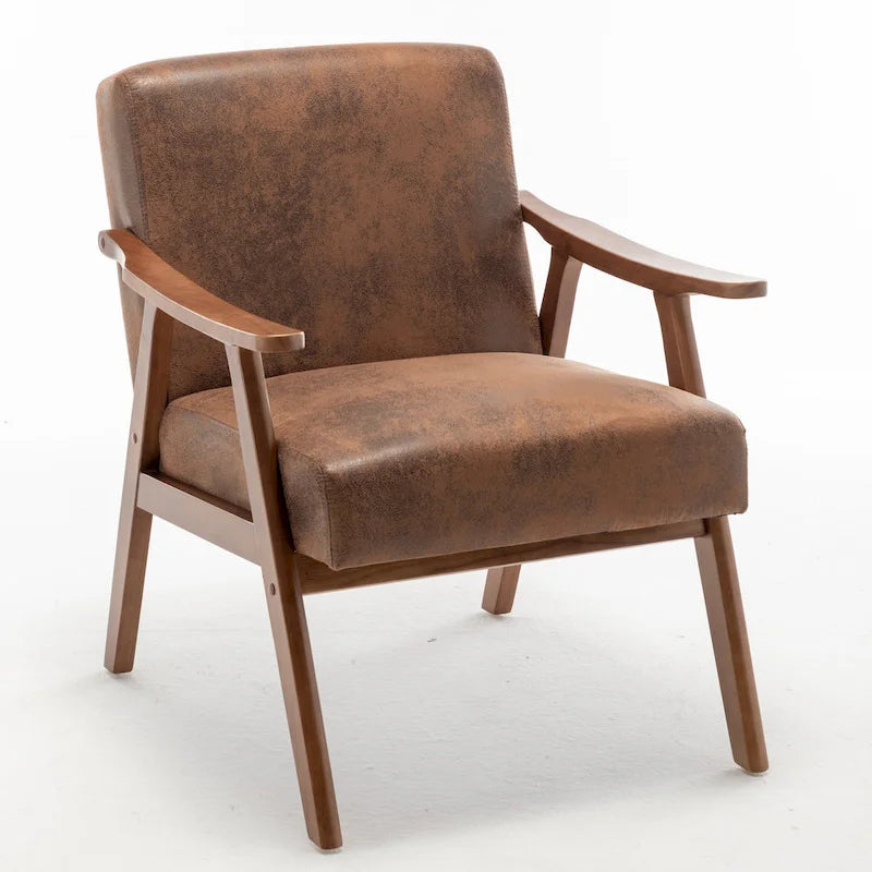 Poltrona di design di metà secolo grigio/marrone/cammello chiaro, a sedile singolo, con cuscino in velluto