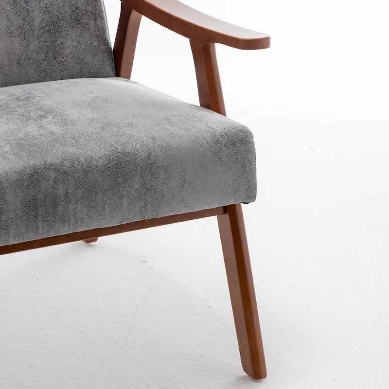 Poltrona di design di metà secolo grigio/marrone/cammello chiaro, a sedile singolo, con cuscino in velluto