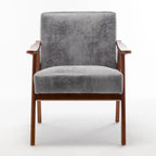 Poltrona di design di metà secolo grigio/marrone/cammello chiaro, a sedile singolo, con cuscino in velluto