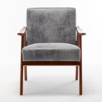Poltrona di design di metà secolo grigio/marrone/cammello chiaro, a sedile singolo, con cuscino in velluto