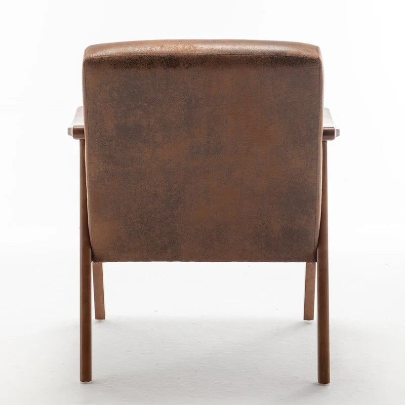 Poltrona di design di metà secolo grigio/marrone/cammello chiaro, a sedile singolo, con cuscino in velluto