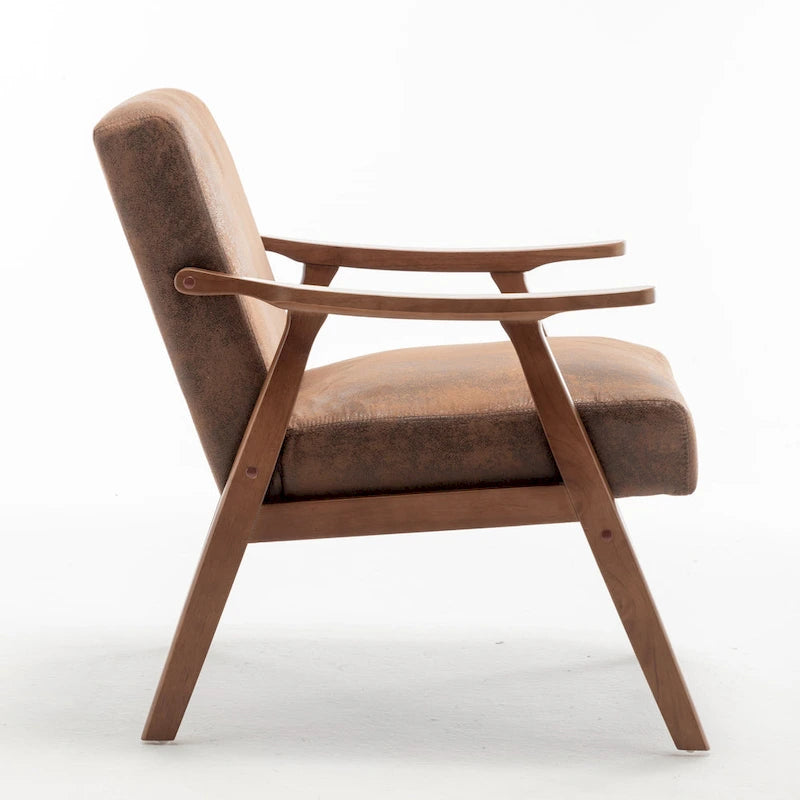 Poltrona di design di metà secolo grigio/marrone/cammello chiaro, a sedile singolo, con cuscino in velluto