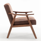 Poltrona di design di metà secolo grigio/marrone/cammello chiaro, a sedile singolo, con cuscino in velluto