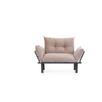 Divanetto futon blu/marrone/grigio/rosso/nero/senape/beige, struttura pieghevole – 2 posti