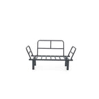 Divanetto futon blu/marrone/grigio/rosso/nero/senape/beige, struttura pieghevole – 2 posti
