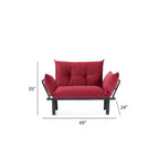 Divanetto futon blu/marrone/grigio/rosso/nero/senape/beige, struttura pieghevole – 2 posti