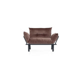 Divanetto futon blu/marrone/grigio/rosso/nero/senape/beige, struttura pieghevole – 2 posti