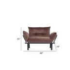 Divanetto futon blu/marrone/grigio/rosso/nero/senape/beige, struttura pieghevole – 2 posti