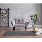 Divanetto futon blu/marrone/grigio/rosso/nero/senape/beige, struttura pieghevole – 2 posti