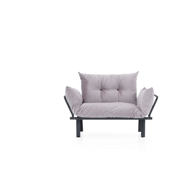 Divanetto futon blu/marrone/grigio/rosso/nero/senape/beige, struttura pieghevole – 2 posti