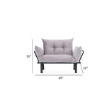 Divanetto futon blu/marrone/grigio/rosso/nero/senape/beige, struttura pieghevole – 2 posti