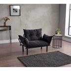 Divanetto futon blu/marrone/grigio/rosso/nero/senape/beige, struttura pieghevole – 2 posti