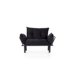 Divanetto futon blu/marrone/grigio/rosso/nero/senape/beige, struttura pieghevole – 2 posti