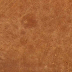 Pouf quadrato trapuntato color cuoio con gambe in legno, medio (1 posto)