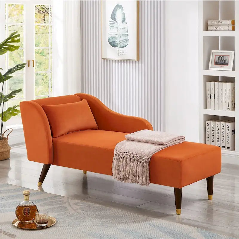 Chaise longue in velluto, stile moderno, 1 posto