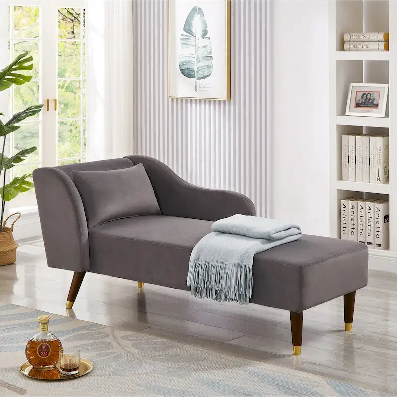 Chaise longue in velluto, stile moderno, 1 posto
