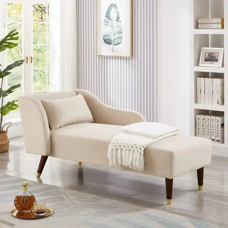 Chaise longue in velluto, stile moderno, 1 posto