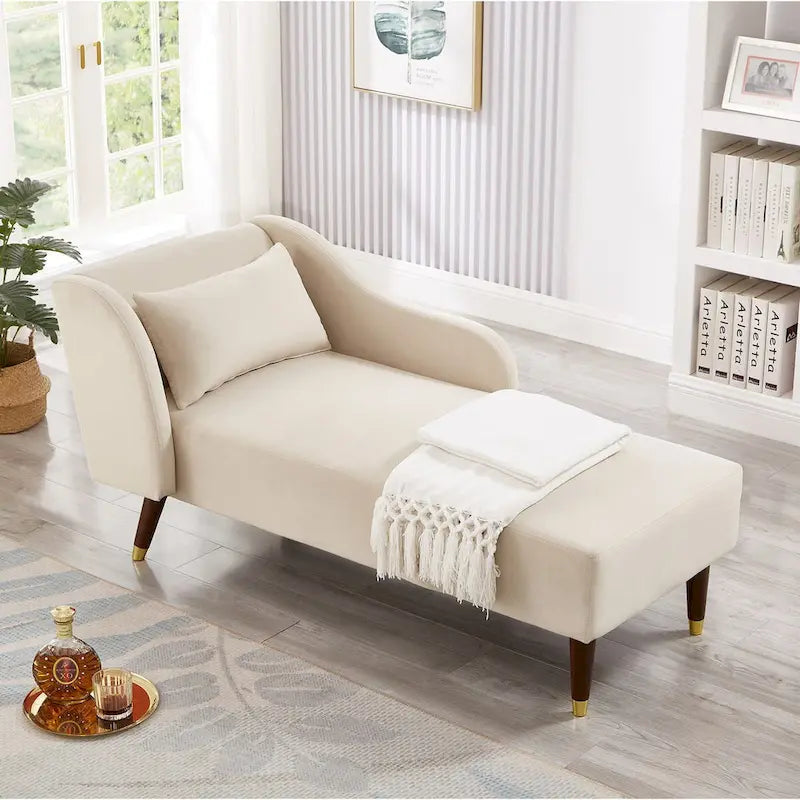 Chaise longue in velluto, stile moderno, 1 posto