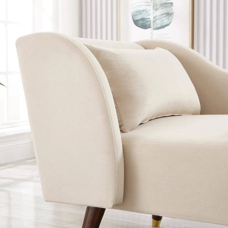 Chaise longue in velluto, stile moderno, 1 posto