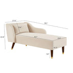 Chaise longue in velluto, stile moderno, 1 posto