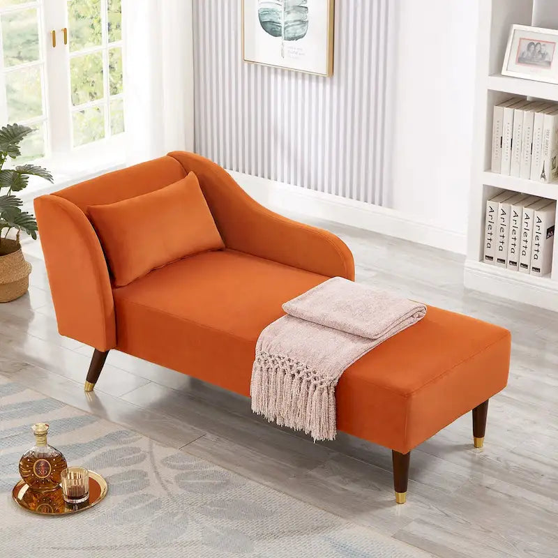 Chaise longue in velluto, stile moderno, 1 posto