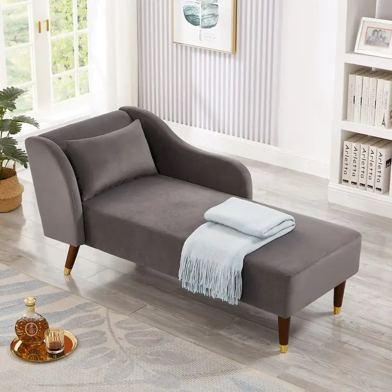Chaise longue in velluto, stile moderno, 1 posto