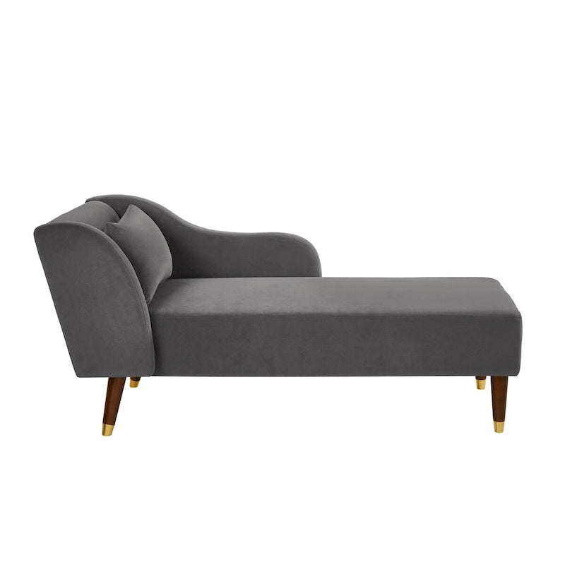 Chaise longue in velluto, stile moderno, 1 posto