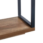 Mobile TV rustico in legno grigio e marrone con camino elettrico, adatto a TV fino a 55"