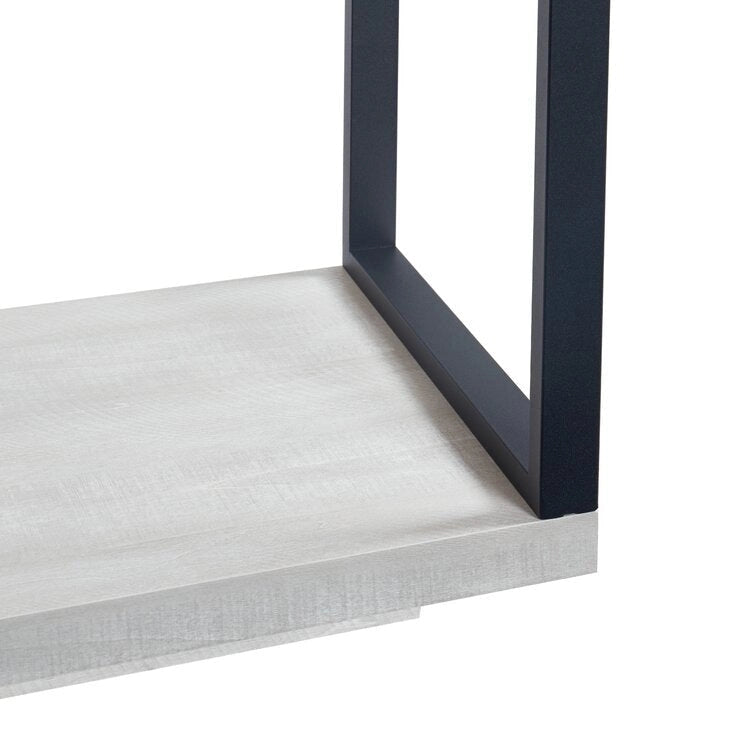 Mobile TV rustico in legno grigio e marrone con camino elettrico, adatto a TV fino a 55"
