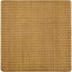 Tavolino da caffè quadrato in rattan, marrone, piano in legno, 36" × 36" × 18"