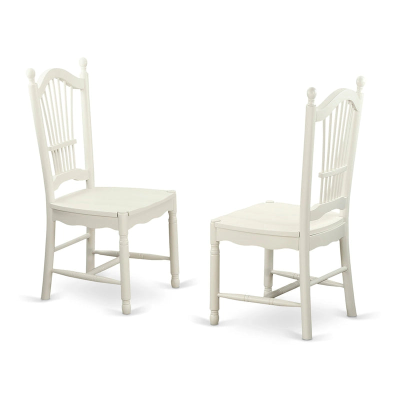 Set tavolo da pranzo ovale bianco lino con sedie con seduta in legno – Opzioni 5/7/9 posti