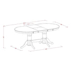 Set tavolo da pranzo ovale bianco lino con sedie con seduta in legno – Opzioni 5/7/9 posti
