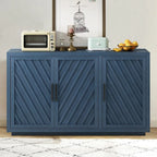 Credenza classica vintage in legno con ripiani interni regolabili