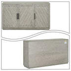 Credenza classica vintage in legno con ripiani interni regolabili