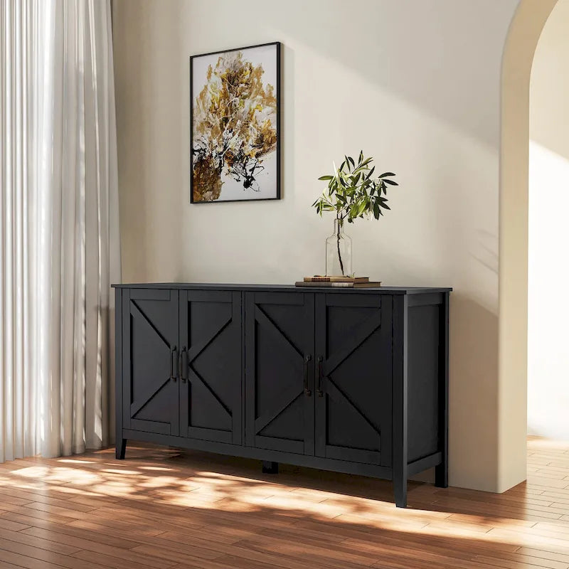 59  Freestanding Storage Cabinet with 4 Doors Buffet/Sideboard
