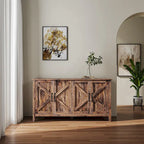 Credenza Buffet 59" con 4 Ante e 4 Ripiani – Nero / Espresso / Bianco