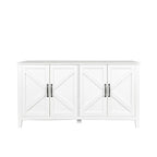 Credenza Buffet 59" con 4 Ante e 4 Ripiani – Nero / Espresso / Bianco