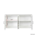 Credenza Buffet 59" con 4 Ante e 4 Ripiani – Nero / Espresso / Bianco