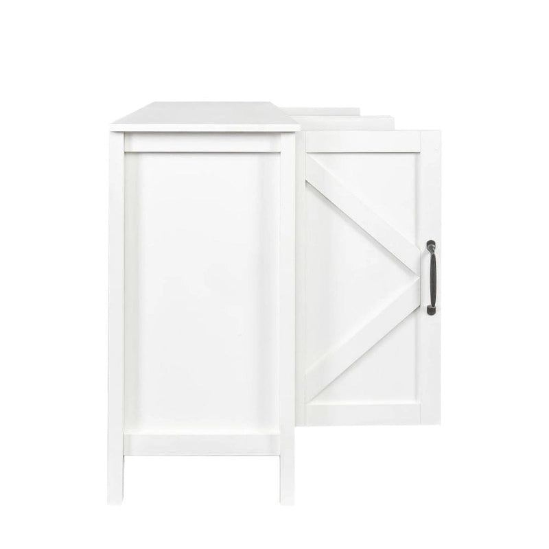 Credenza Buffet 59" con 4 Ante e 4 Ripiani – Nero / Espresso / Bianco