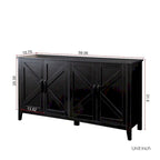 Credenza Buffet 59" con 4 Ante e 4 Ripiani – Nero / Espresso / Bianco