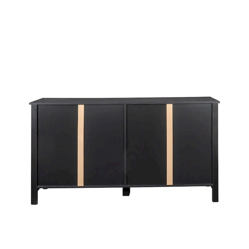 Credenza Buffet 59" con 4 Ante e 4 Ripiani – Nero / Espresso / Bianco