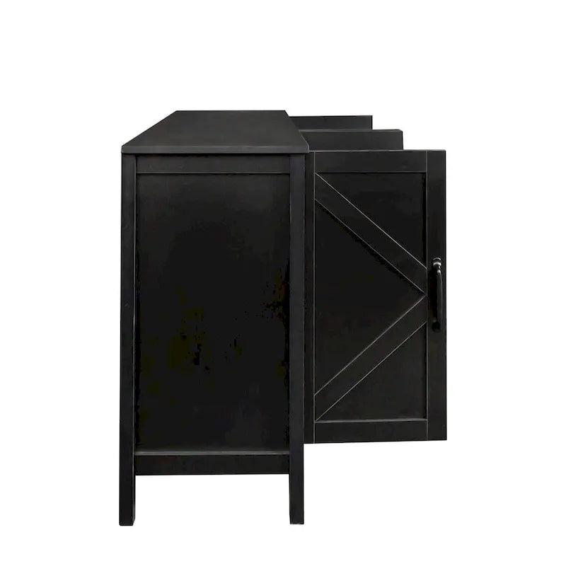Credenza Buffet 59" con 4 Ante e 4 Ripiani – Nero / Espresso / Bianco