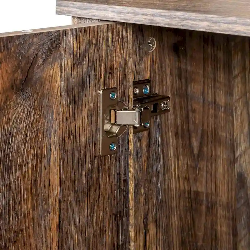 Credenza Buffet 59" con 4 Ante e 4 Ripiani – Nero / Espresso / Bianco