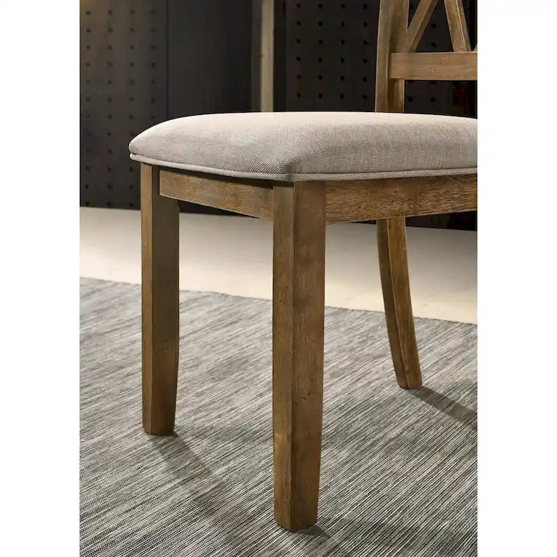Sedia da pranzo imbottita marrone, set da 2