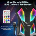 Sedia da Gaming Rosso/Nero e Nera, LED RGB, Reclinabile, per 1 Adulto